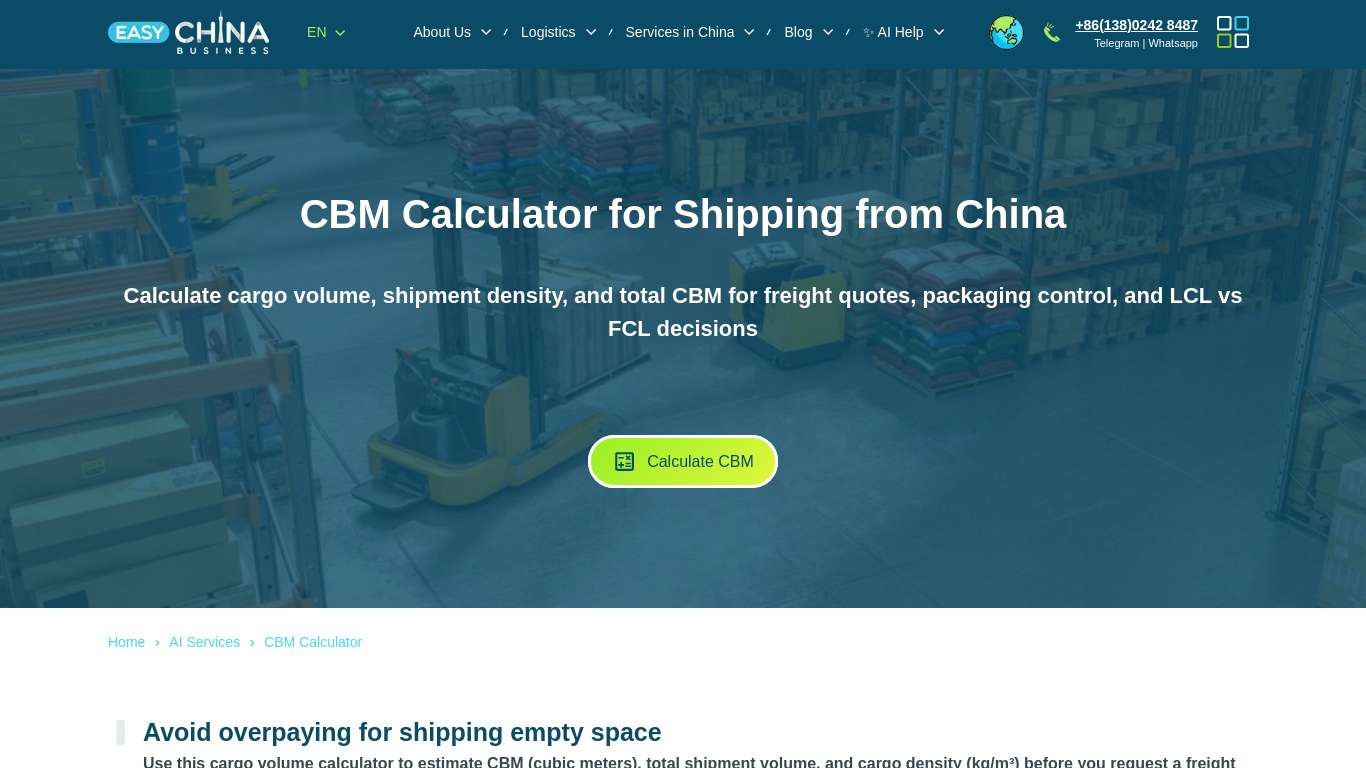 CBM Calculator for China Shipping ᐈ Easy China Business