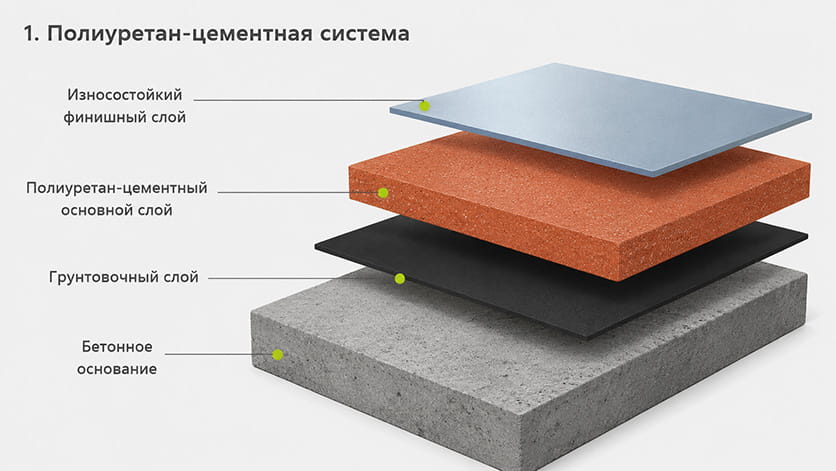Полиуретан-цементные напольные системы из Китая